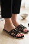 Women's Black Stone Stylish Slippers – Comfortable Daily Slippers