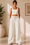Modal Front-Detail Loose-Leg Sweatpants Comfortable Fit Daily Sports Pants