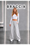 2-Piece Sweatpants (Black + Gray) Adjustable with Wide Legs and Baggy Pockets - 6
