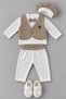 Premium Boxed Little Gentleman Vest and Bow Tie Baby Boy 4-Piece Mevlüt and Special Occasion Set - 4