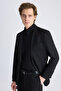 Ds Damat Slim Fit Black Printed Suit