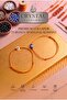 Set of 2 Orange Rope Anklets with Evil Eye Beads and Heart, Adjustable Elevator Knot Lucky Anklet - 6