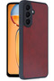 Samsung Galaxy S24 Fe Compatible Case Aras Leather Cover - Burgundy