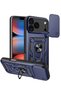 Apple iPhone 17 Pro Compatible Pars Lens Ring Silicone Case - Navy Blue