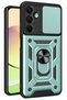 Samsung Galaxy A56 Compatible Case with Lens Ring Silicone - Green