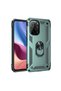 Xiaomi Poco F3 Compatible Case Sofia Silicone Cover with Ring - Green