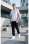 Men's Warm Three-Thread Sweatpants with Elastic Cuffs - 5