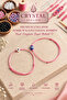 Set of 2 Pink Rope Heart Evil Eye Beaded Anklet Set Adjustable Lucky Rope Macrame Anklet - 5