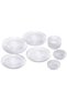 Miranda - 12 Piece Glass Dessert and Appetizer Pastry Serving Set, 6 Pieces of 10 cm Bowls, 16 cm Plates - 2