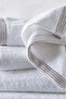 Color Striped Border 100% Cotton Hand Towel - White, 50 X 90 cm - 2