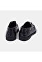 Women's Black Leather Boat Shoes with Lace Detail - 5