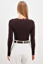 Lace V-Neck Long Sleeve Snap-On Bodysuit - 6