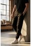 Men's Warm Three-Thread Sweatpants with Elastic Cuffs - 4