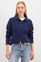 Half Button Polo Neck Knitwear Sweater