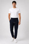 Regular 3 Threaded, Elasticated Waist, Navy Blue Men's Sweatpants - 2
