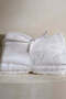 Set of 3 100% Egyptian Cotton Face Towels - White, 30 X 30 cm