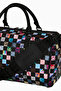 Crazy Check Mini Duffle Sharkverse Universe Faux Leather Mini Handbag - 8
