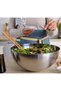 Stainless Steel 36 cm Large Serving Bowl Round Mixing Bowl Container Salad Presentation Bowl