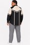 Large Size Men's T-Shirt Top Comfortable Fit Shirt Jacket Black Beige - 7