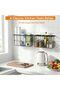 2 Pack Adhesive Cabinet Door Organizer, No Drill Wall Mounted Storage Box for Pantry Door, Kitchen & - 4