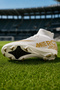 Vortex Football Cleats with Socks, Ankle Laces, and Gear Sole for Carpet and Turf Fields – White Bottom - 4
