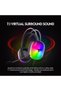 HG29 Aurora Wired RGB Gaming Headset, 50mm Drivers, 7.1 Surround, Omnidirectional Mic, Lightweight, Black - 6