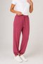 Relaxed Fit Double Pocket Jogger Draped Elastic Leg Pink Women's Sweatpants - 8