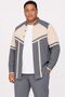 Men's Seasonal Relaxed Fit Shirt Jacket Dark Gray Beige