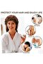 Long Satin Bonnets for Women,Soft Elastic Extra Large Satin Sleep Cap with Adjustable Ties G - 5