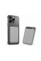 Magsafe Compatible Magnetic Phone Card Holder – 2-3 Card Capacity, Slim Premium Vegan Leather Card Holder – Gray