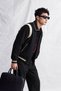 Men's Megane Oversize Cashmere Coat Black - 3
