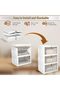 Plastic Storage Bins with Lids, Stackable Storage Containers with Wheels, Folding Storage Bo - 3