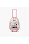 Snoopy Print Trolley Bag for Girls 5-8 Years with Laptop Compartment - 16 inches - 4