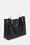 Black Women's Shoulder Bag – Soft Form Vintage Model 35X27 cm - 2