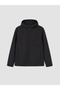 Black Regular Fit Hooded Men's Jacket - 4
