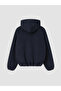Navy Blue Hooded Girl's Jacket - 6