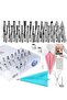 74PCS Cake Decorating Kit with 48 Icing Tips Reusable Bag Piping Bags Couplers Flower Nai