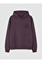 Purple Printed Men's Thick Hoodie
