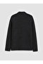 Black Slim Fit Jacket Collar Men's Knitwear Cardigan - 7
