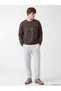 Plum Crew Neck Printed Men's Thick Sweatshirt - 2