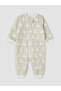 Ecru Patterned Baby Boy Sleeping Bag