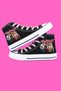 Manifest Printed Black High-Top School Shoes Sneaker Black Girls' Sneaker Sports Shoes
