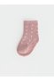 Beige Patterned Baby Girl Socks, Pack of 4 - 5