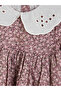 Black Bebe Collar Floral Girl's Pleated Dress - 2