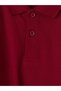 Burgundy Polo Collar Boys' Pique T-Shirt - 3