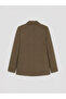 Khaki Crepe Women's Blazer Jacket - 7