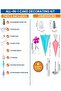 74PCS Cake Decorating Kit with 48 Icing Tips Reusable Bag Piping Bags Couplers Flower Nai - 2