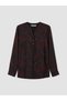 Burgundy Off-The-Shoulder Floral 100% Cotton Blouse - 5