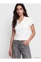 White Polo Collar Women's T-Shirt