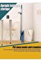 BELLSBERRY Long Handle Broom and Dustpan Set | Foldable Standing Pan for Indoor or Outdoor - 4
